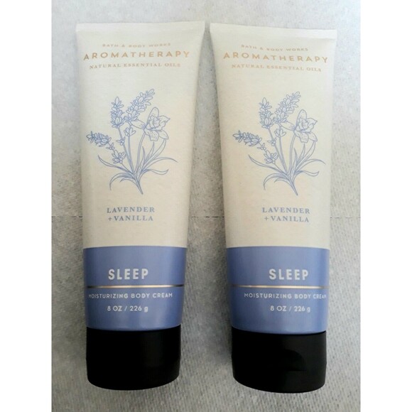 2 Bath & Body Works Aromatherapy Lavender + Vanilla Sleep Body Cream (8oz/226g) - Picture 2 of 4